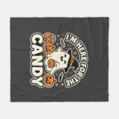 Halloween Snoep Geest Pompoen Ontwerp Fleece Deken (Voorkant (Horizontaal))