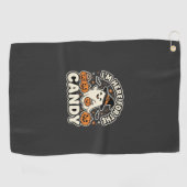 Halloween Snoep Geest Pompoen Ontwerp Golfhanddoek (Horizontaal)