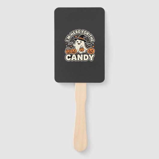 Halloween Snoep Geest Pompoen Ontwerp Handwaaier (Voorkant)