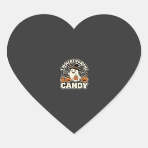 Halloween Snoep Geest Pompoen Ontwerp Hart Sticker