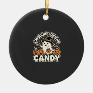 Halloween Snoep Geest Pompoen Ontwerp Keramisch Ornament