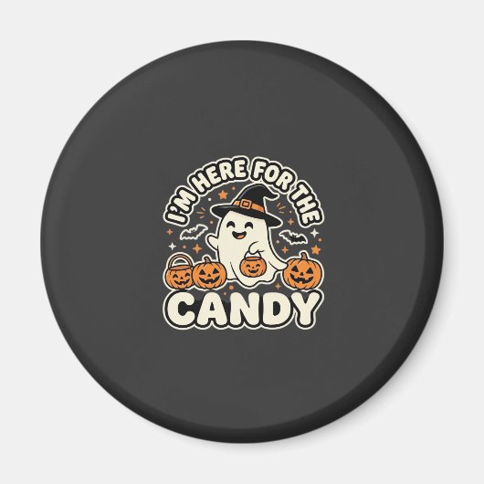Halloween Snoep Geest Pompoen Ontwerp Magneet (Voorkant)
