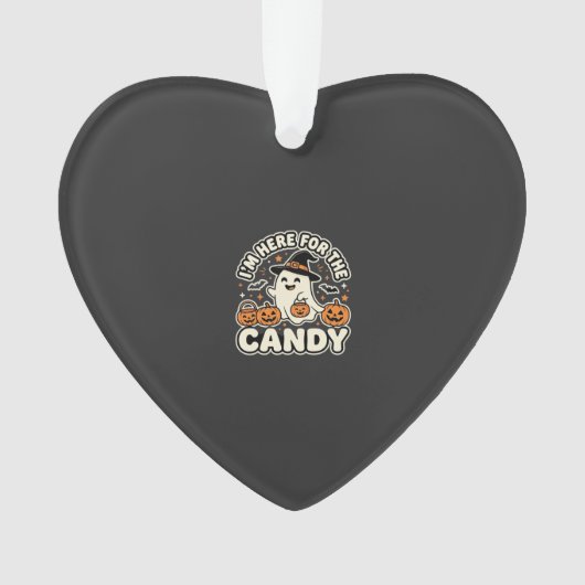 Halloween Snoep Geest Pompoen Ontwerp Ornament (voorkant)