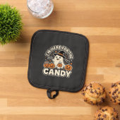 Halloween Snoep Geest Pompoen Ontwerp Pannenlap (Top down)