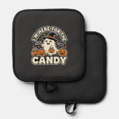 Halloween Snoep Geest Pompoen Ontwerp Pannenlap (Voorkant / Achterkant)
