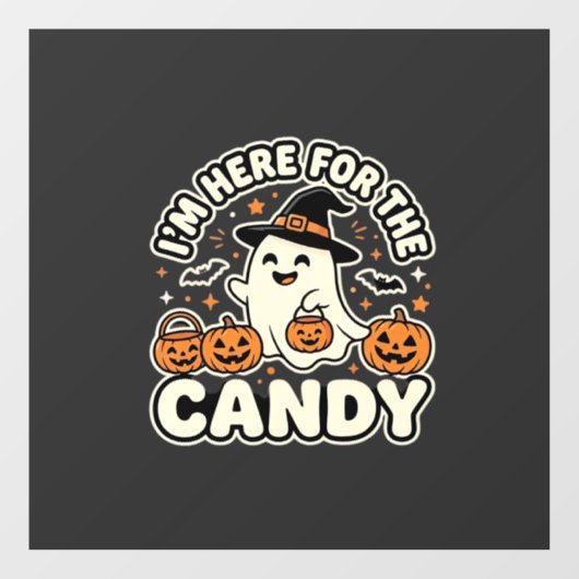 Halloween Snoep Geest Pompoen Ontwerp Raamsticker (Vel)