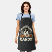 Halloween Snoep Geest Pompoen Ontwerp Schort (Gedragen)