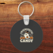 Halloween Snoep Geest Pompoen Ontwerp Sleutelhanger (Voorkant)