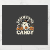 Halloween Snoep Geest Pompoen Ontwerp Sparkling Wijnetiket (Enkel label)