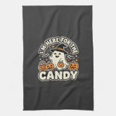 Halloween Snoep Geest Pompoen Ontwerp Theedoek (Verticaal)