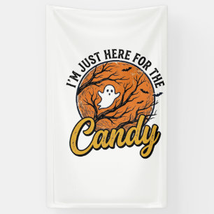 Halloween Snoep Geest Vintage Vector Ontwerp_1 Spandoek