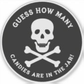 Halloween Snoep Gokpot Schedelsticker Sticker (Voorkant)