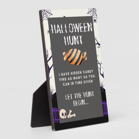 Halloween Snoep Hunt teken Fotoplaat (Zijkant)