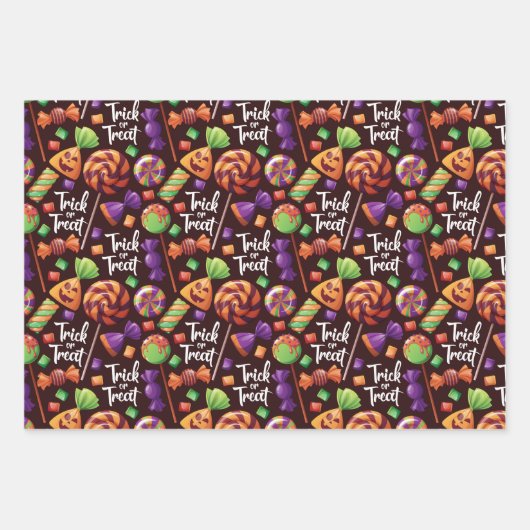 Halloween Snoep Inpakpapier Vel (Voorkant)
