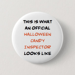 Halloween snoep Inspector, officieel Ronde Button 5,7 Cm