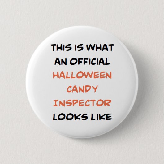 Halloween snoep Inspector, officieel Ronde Button 5,7 Cm (Voorkant)