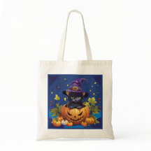 Halloween Snoep Kat Gepersonaliseerde Budget Tas