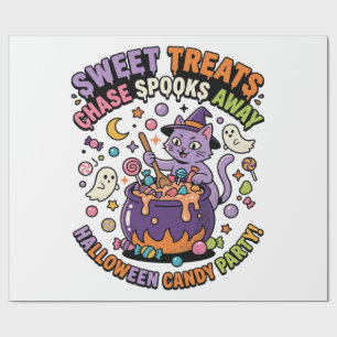 Halloween Snoep Ketel Griezelige Behandelingen Cadeaupapier