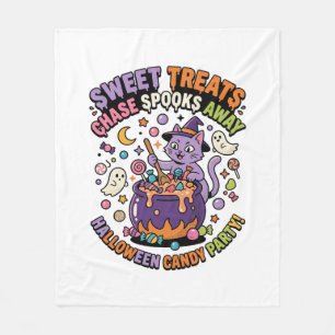 Halloween Snoep Ketel Griezelige Behandelingen Fleece Deken