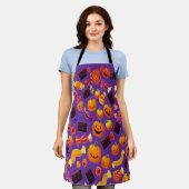 Halloween Snoep Keukenplank Schort (Gedragen)