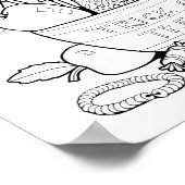 Halloween Snoep kom scène kleurplaat pagina kunst Poster (Hoek)