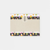 Halloween Snoep Kraft Rustic Monogram Initiaal Post-it® Notes (Voorkant)