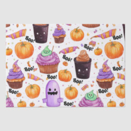 Halloween snoep, lekkernijen en jack-o-lantaarns tissuepapier