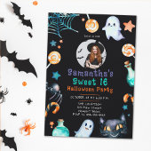 Halloween Snoep Lijst Ghost Black Sweet 16 Foto Kaart