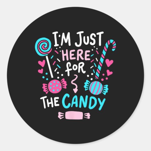 Halloween Snoep Lollipop Cute Gift Ronde Sticker (Voorkant)