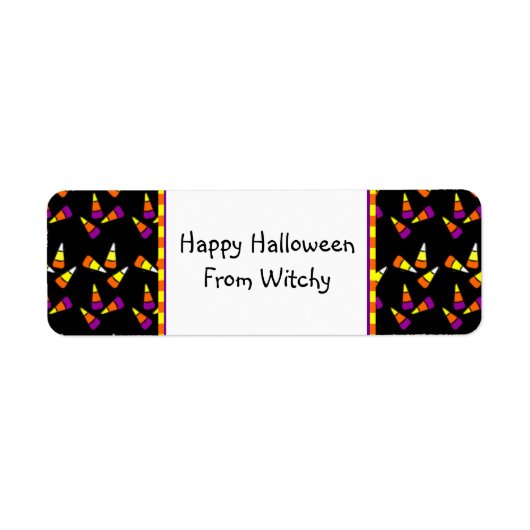 Halloween Snoep Mais Aangepaste Labels (Voorkant)