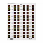 Halloween Snoep Mais Aangepaste Labels (Full Sheet)