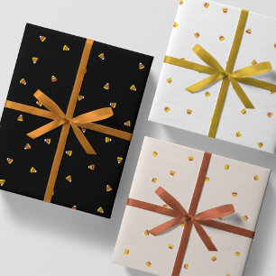 Halloween snoep maïs leuk leuk zwart sinaasappel inpakpapier vel