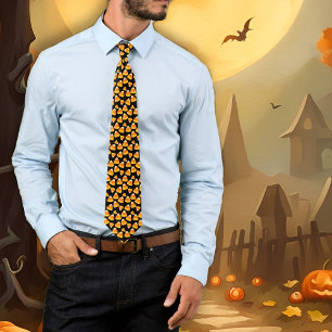 Halloween Snoep Mais Patroon Nieuwigheid Stropdas