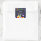 Halloween Snoep Mason Jar Party Gaming Favor Vierkante Sticker (Tas)