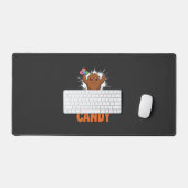 Halloween Snoep Monster Citaat Ontwerp Bureaumat (Keyboard & Muis)