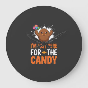 Halloween Snoep Monster Citaat Ontwerp Grote Klok