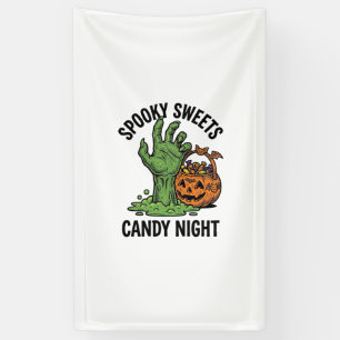 Halloween Snoep Monster Vintage Griezels Behandeli Spandoek