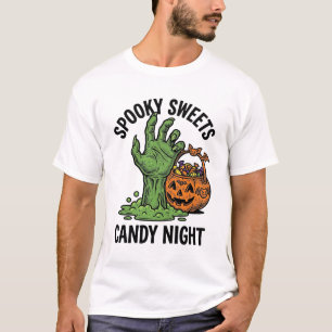 Halloween Snoep Monster Vintage Griezels Behandeli T-shirt
