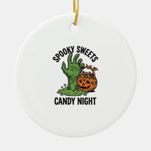 Halloween Snoep Monster Vintage Griezelsnoep Grafi Keramisch Ornament