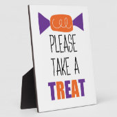 Halloween Snoep Neem één plaque Fotoplaat (Zijkant)