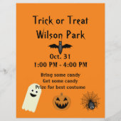 Halloween Snoep of Beet Party Flyer (Voorkant)