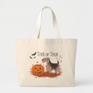 Halloween Snoep of een Leuke Streek Grote Tote Bag