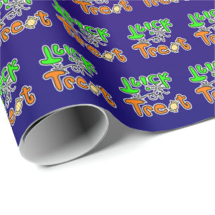 Halloween snoep of een poets cadeaupapier