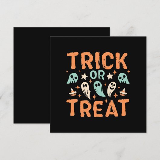 Halloween snoep of leven kaart (Voorkant / Achterkant)