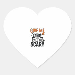 Halloween Snoep of Noem me Schattig Vintage Grafis Hart Sticker