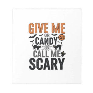 Halloween Snoep of Noem me Schattig Vintage Grafis Notitieblok