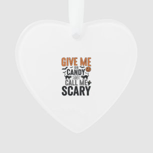 Halloween Snoep of Noem me Schattig Vintage Grafis Ornament