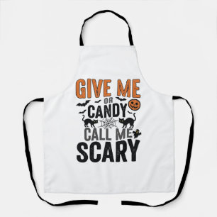 Halloween Snoep of Noem me Schattig Vintage Grafis Schort