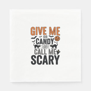 Halloween Snoep of Noem me Schattig Vintage Grafis Servet