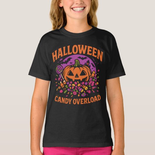 Halloween Snoep Overload Kleding Spooky Unisex T-shirt (Voorkant)